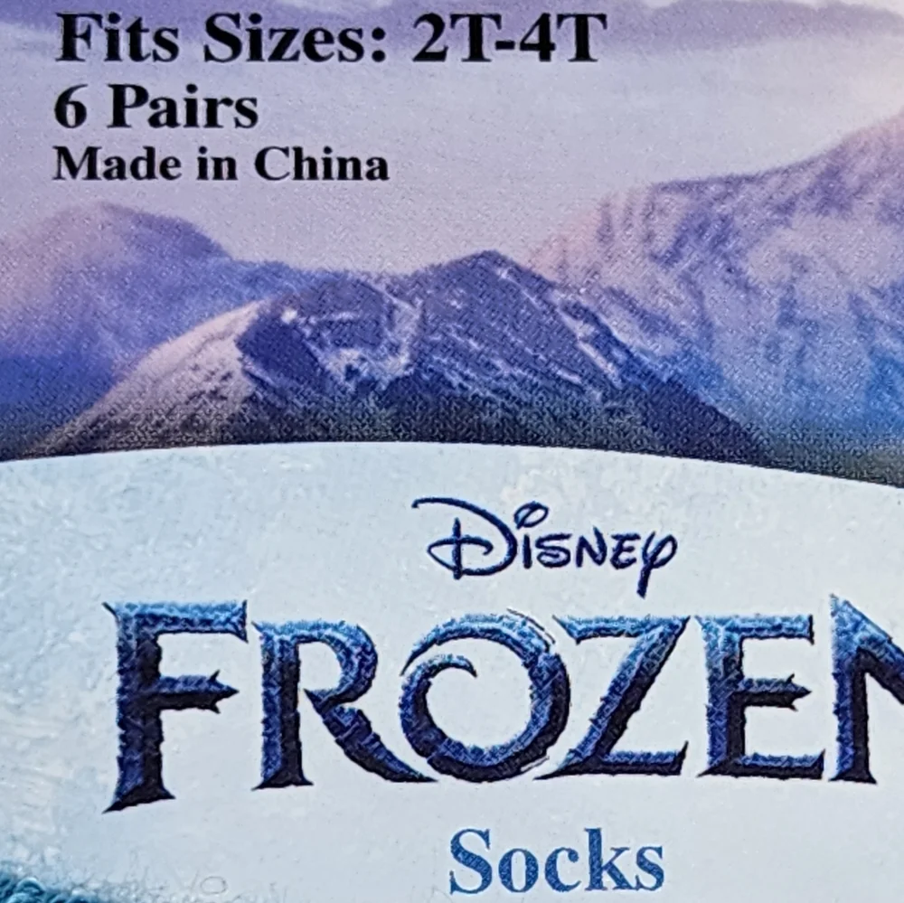 Disney Frozen Anna Elsa and Olaf Toddler Girl Low-Cut Socks‎ 2T-4T 6pk